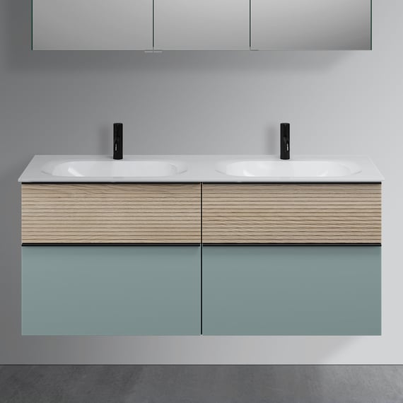 Meuble Sous-lavabo Salle De Bain 120 Cm - 4 Tiroirs Soft-close, Couleur Cachemire Mat - 2