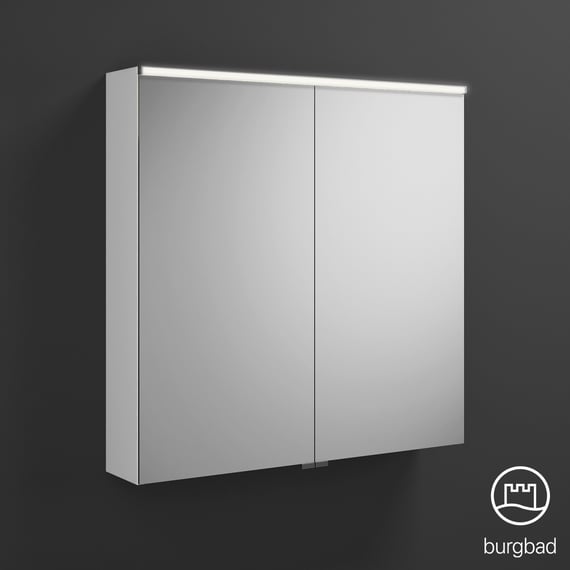 Bath Vida Milano Spiegelschrank Mit 2 Türen, Weiß – Wandmontage, Mit 3 Fächern, Ca. 50x60x14 Cm