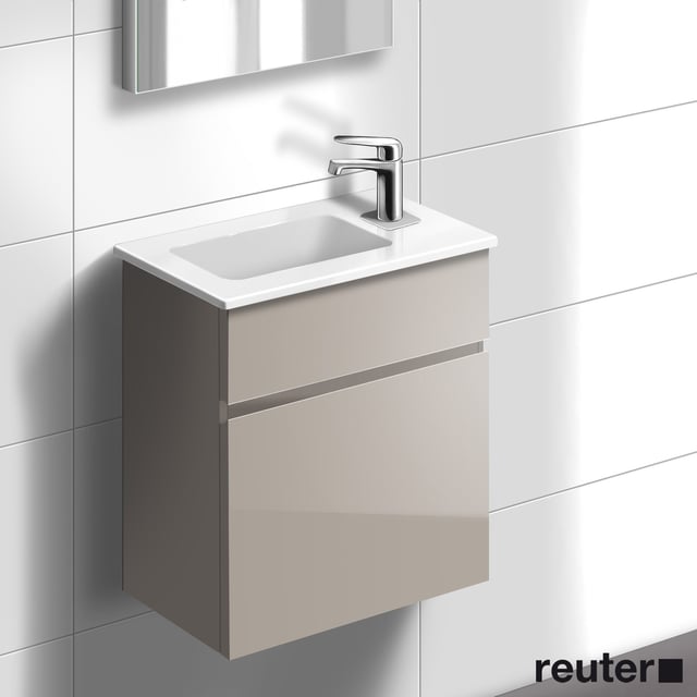 Armoire De Salle De Bain Eurovit+ Avec Lavabo 36cm - Robinetterie à Droite, Marron, Neuf (Ideal Standard)