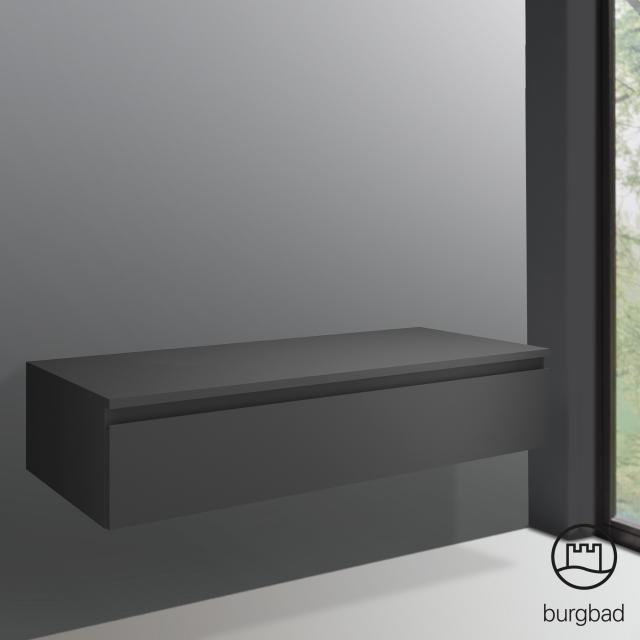 Burgbad Cube sideboard with 1 pull-out compartment front matt anthracite / corpus matt anthracite