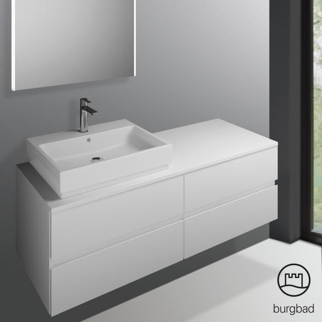 Burgbad Cube vanity unit with 4 pull-out compartments front matt white / corpus matt white