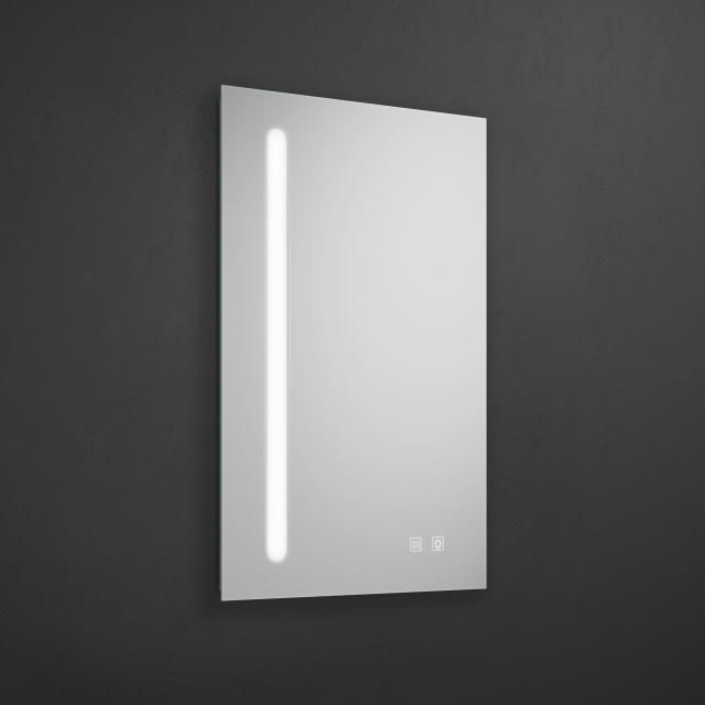 Burgbad Fiumo illuminated mirror with vertical LED lighting