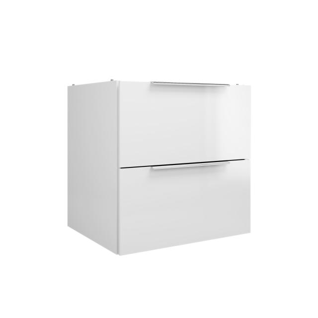 Burgbad Free Meuble sous-lavabo avec 2 tiroirs Façade blanc ultra brillant/corps du meuble blanc ultra brillant