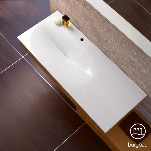 Burgbad Pli rectangular washbasin white
