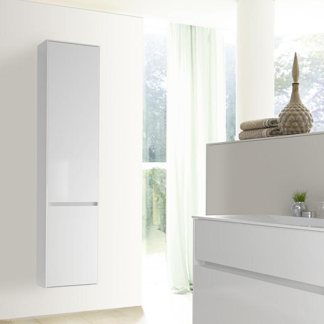 Burgbad RC40 Solitaire tall unit with 2 doors front white high gloss / corpus white high gloss