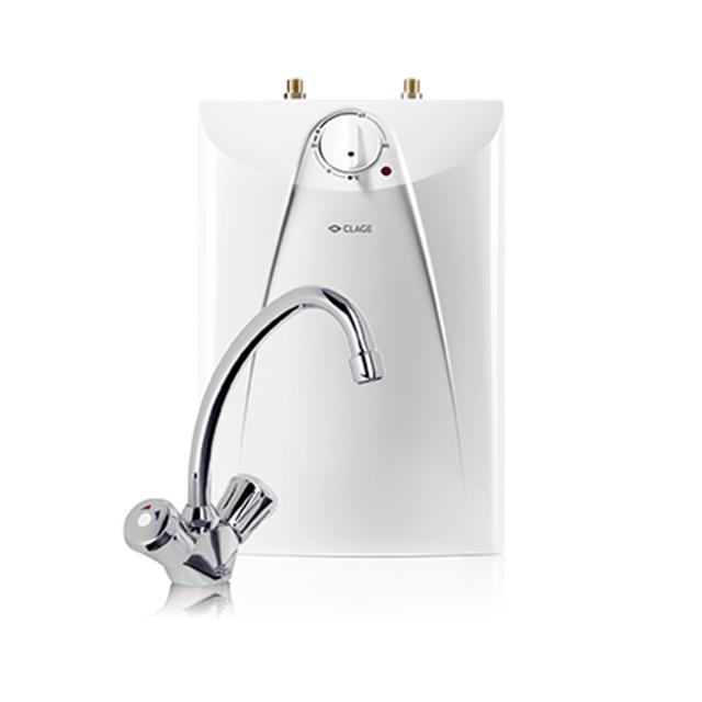 Clage Electrical over sink storage water heater with two handle mixer S 5-U / SNT 2 kW - 230 Volt