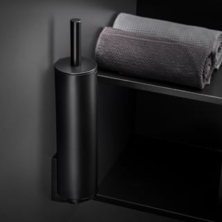 Cosmic Black & White Garniture de brosse WC noir mat