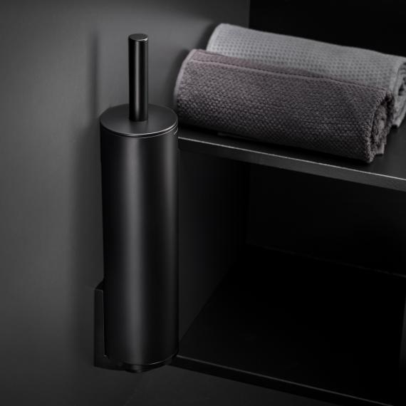 Cosmic Black & White Garniture de brosse WC noir mat