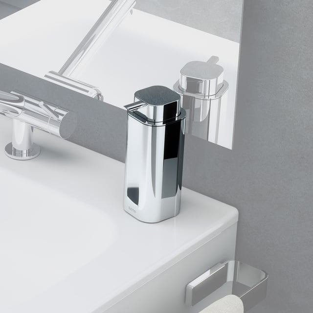 Dispenser sapone in ceramica beige - Petra