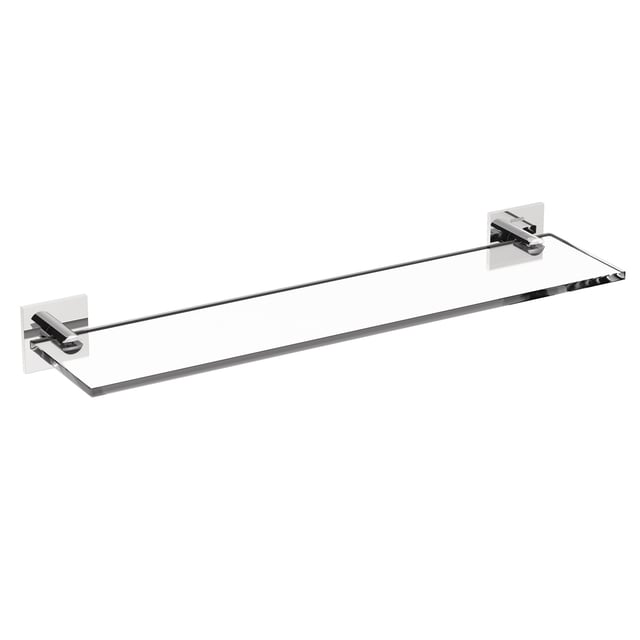 Mensola In Vetro Per Bagno Bath+ By Cosmic – Stick, Cromata, Con Fissaggio Adesivo Quick-Fix