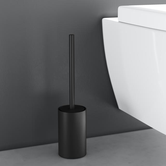 Cosmic Architect S+ toilet brush set, freestanding matt black