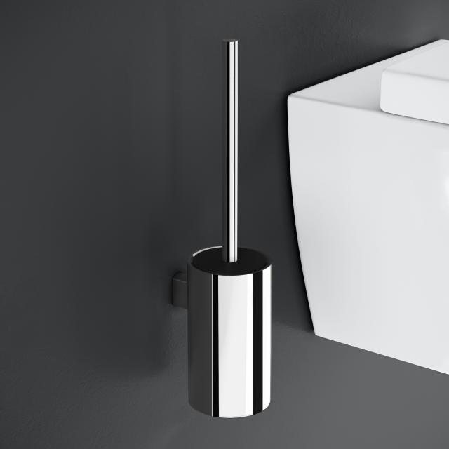 Cosmic Architect S+ toilet brush set, wall-mounted chrome