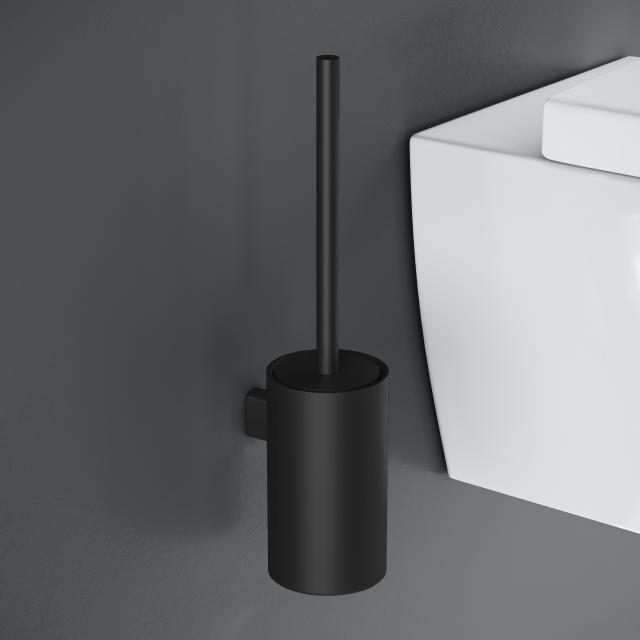 Cosmic Architect S+ toilet brush set, wall-mounted matt black