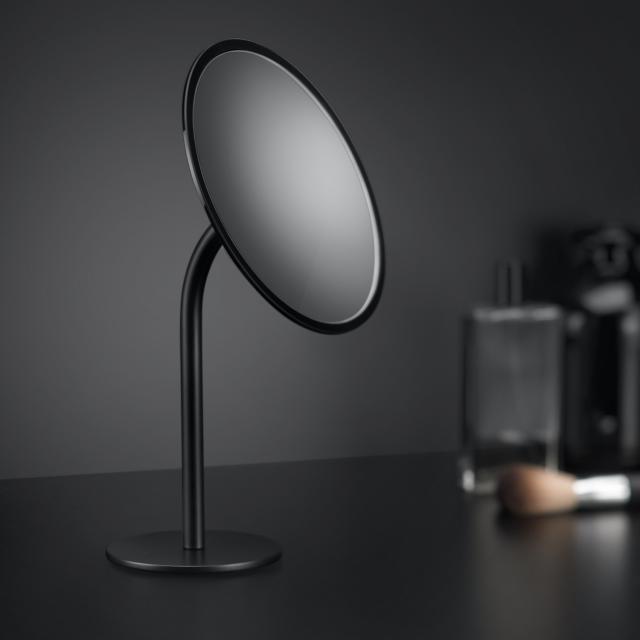 Cosmic Black & White beauty mirror, 3x magnification matt black