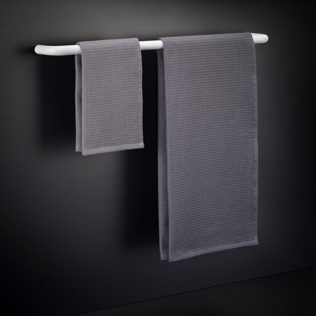 Cosmic Black & White towel rail matt white
