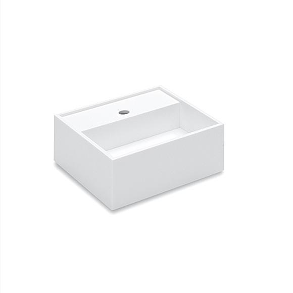 Cosmic Compact washbasin W: 32.5 D: 32.5 cm white, with 1 tap hole