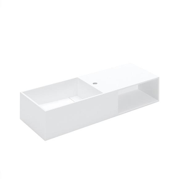Cosmic Compact washbasin with compartment with 1 tap hole