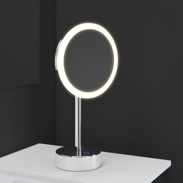 Cosmic Magnifying mirror standing with lighting chrome