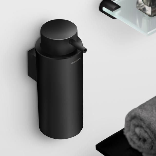 Cosmic Logic wall-mounted soap dispenser matt black/black