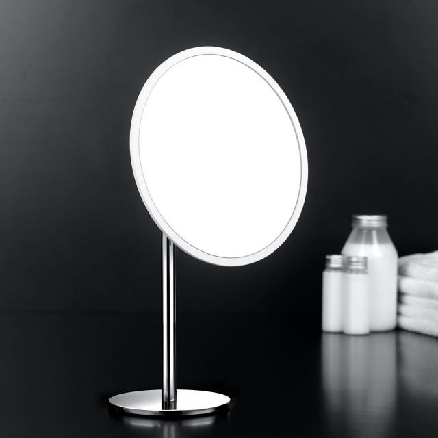 Cosmic Project freestanding beauty mirror chrome/white