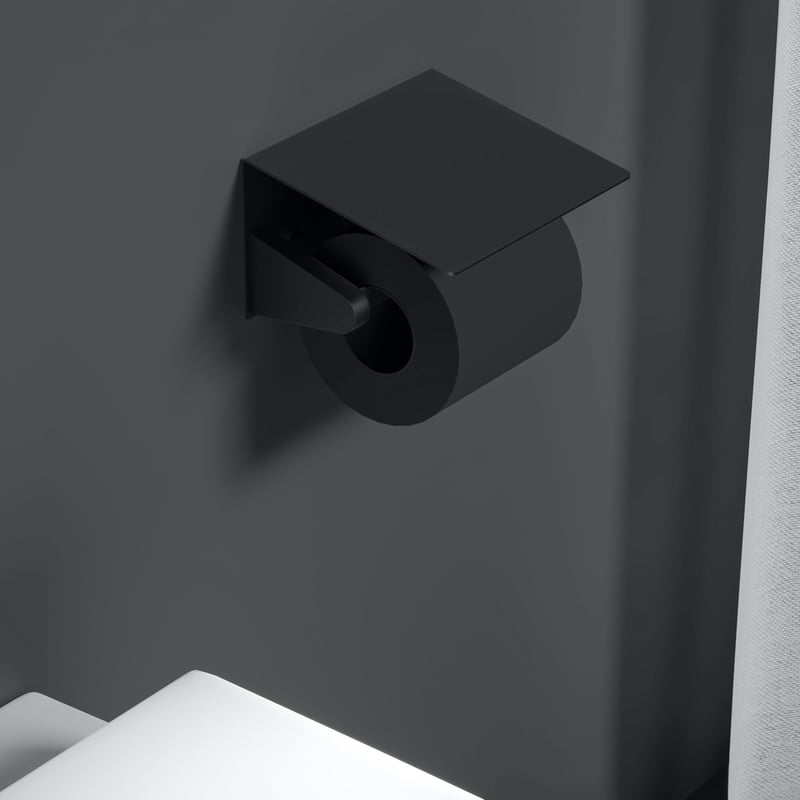 Hewi System 900 Porte-rouleau de papier toilette noir mat - 900.21