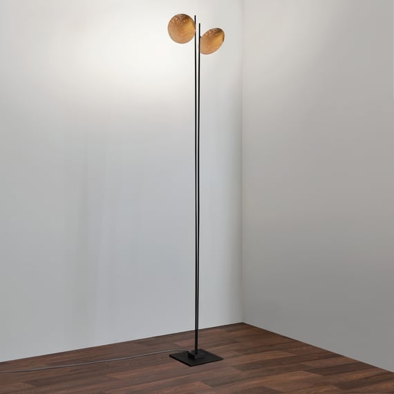Lampada da Terra Design e Vintage, Lampada a Stelo da Terra con Braccio Girevole, Ideale per Soggiorno, Camera da Letto e Studio | Leroy Merlin
