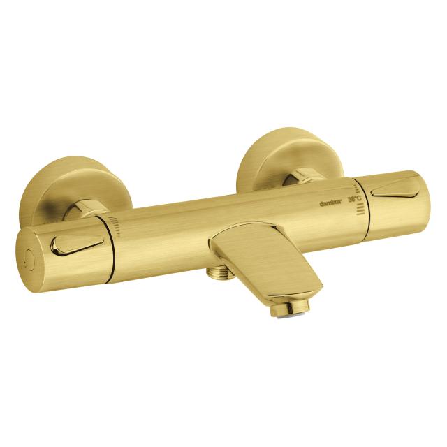 Damixa Silhouet bath filler & shower thermostat brushed brass