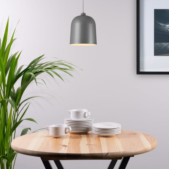 Nordlux Pure Pendelleuchte – Ø20 Cm, Grau, Dimmbar, Minimalistisches Design Für Deckenmontage