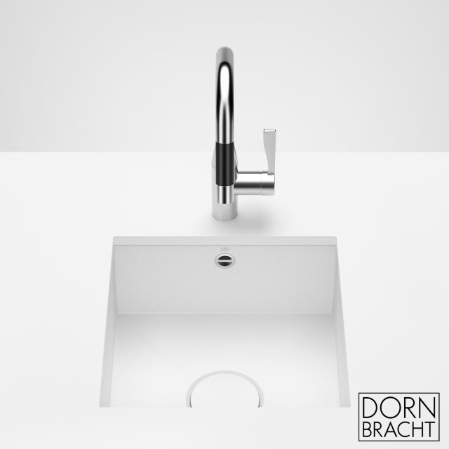 Dornbracht kitchen sink made of glazed steel 400 matt white