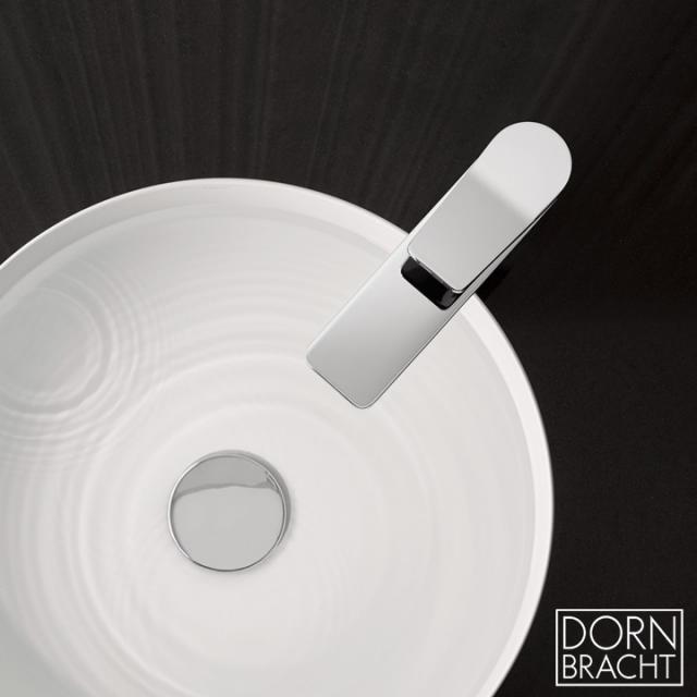 Dornbracht Lissé single lever basin fitting with tall spout with pop-up waste set, chrome