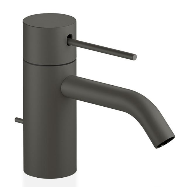Dornbracht Meta slim single lever basin mixer with pop-up waste set, matt dark grey