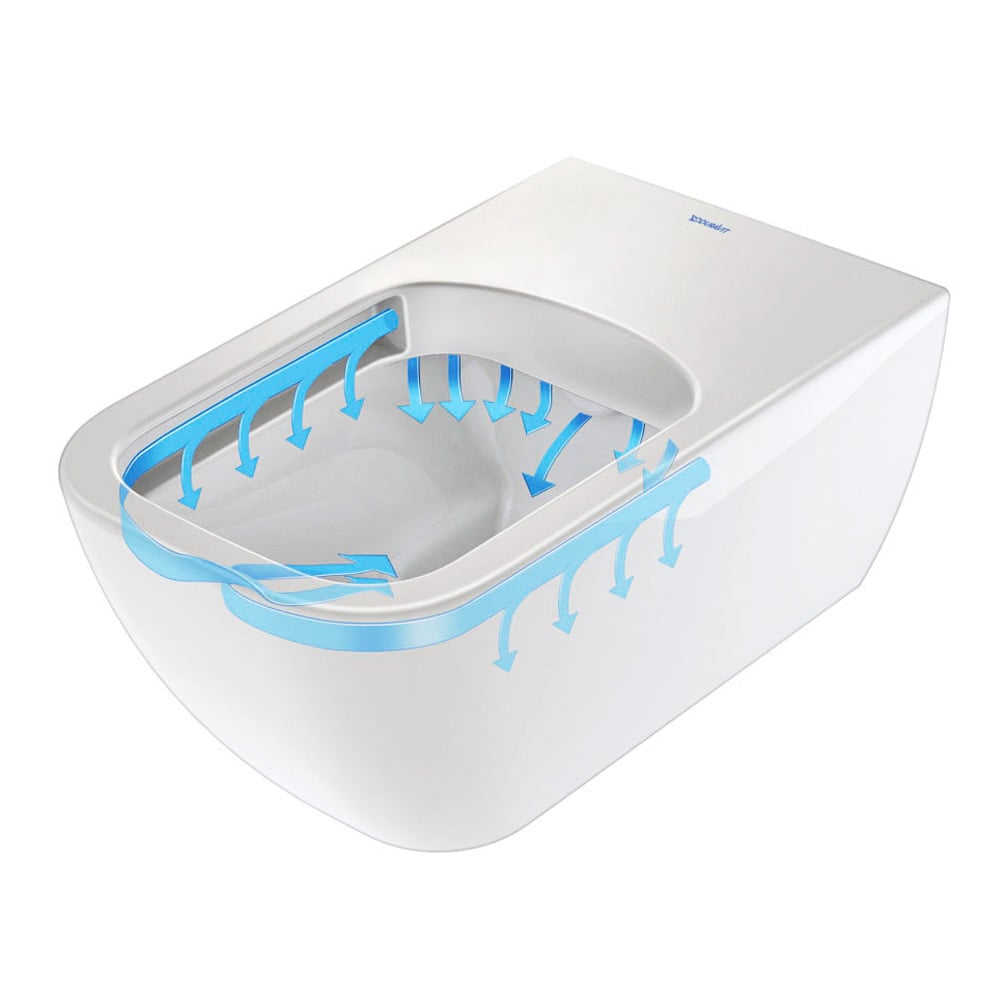 WC Suspendu Compact Design Charm - 50x40 Cm - Blanc Avec Abattant Frein De Chute - Sortie Horizontale