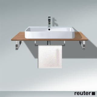 Duravit Mitigeur thermostatique de douche encastré avec rosace ronde, 2  sorties acier inoxydable brossé - TH4200014070