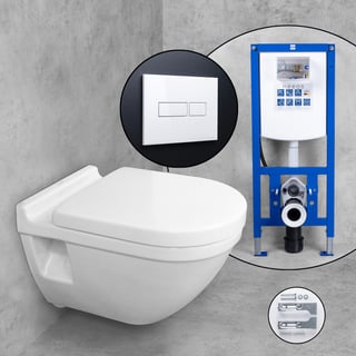Duravit Starck 3 Fixation abattant toilette métal/matière synthétique -  0061121000 