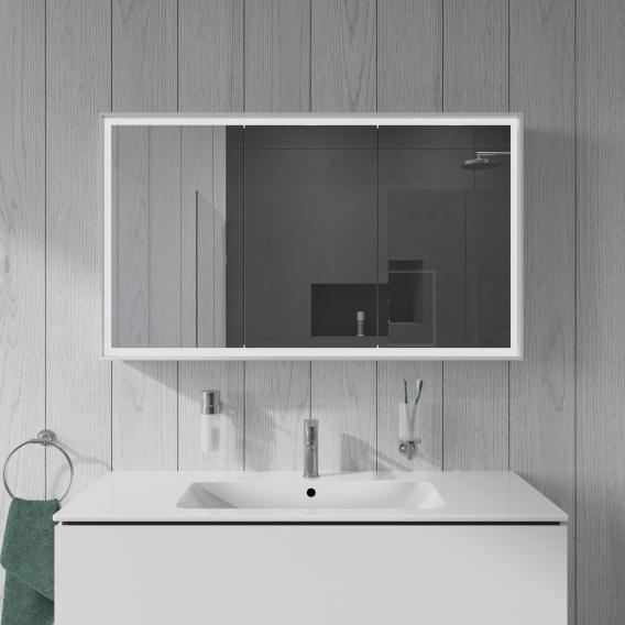 Duravit L-Cube mirror cabinet with lighting and 3 doors surface-mounted, without washbasin lighting