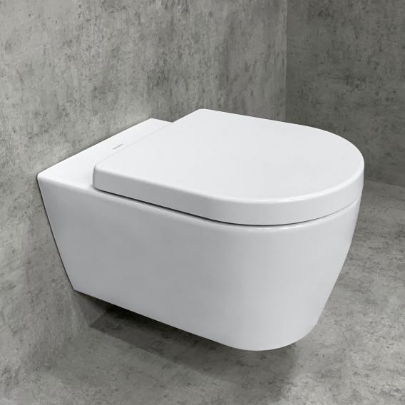 Duravit ME by Starck wall-mounted toilet & Tellkamp Premium 4000 toilet seat SET: rimless toilet white