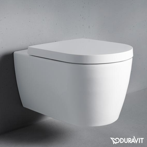 Duravit ME by Starck wall-mounted washdown toilet set, rimless, with toilet seat white