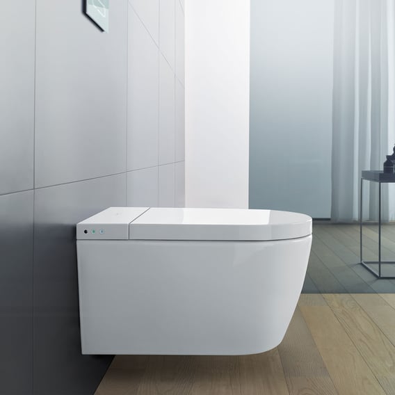 Burgerschap Herkenning Het hotel Duravit SensoWash® Starck f Plus Compact shower toilet complete system for  wall mounting, with toilet seat without accessories - 650000012004320 |  REUTER