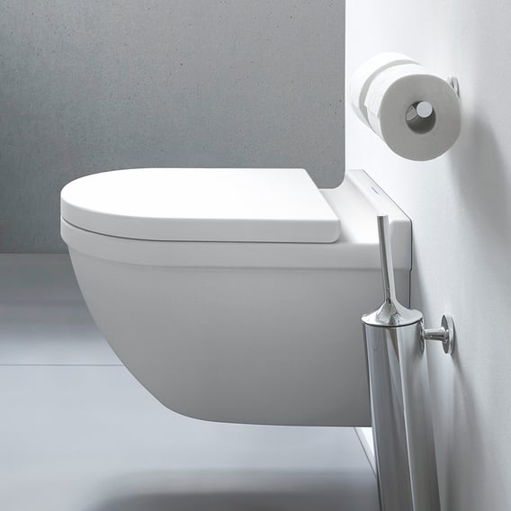 Duravit 3 wall-mounted washdown toilet with flush rim, white 2225090000 | REUTER