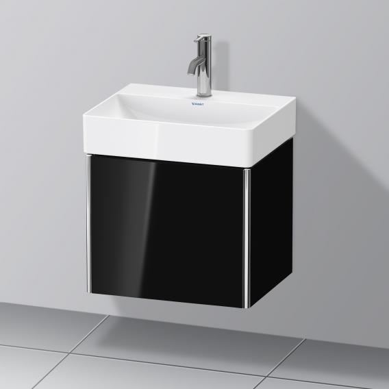 Duravit XSquare vanity unit Compact for hand washbasin with 1 pull-out compartment front black high gloss / corpus black high gloss