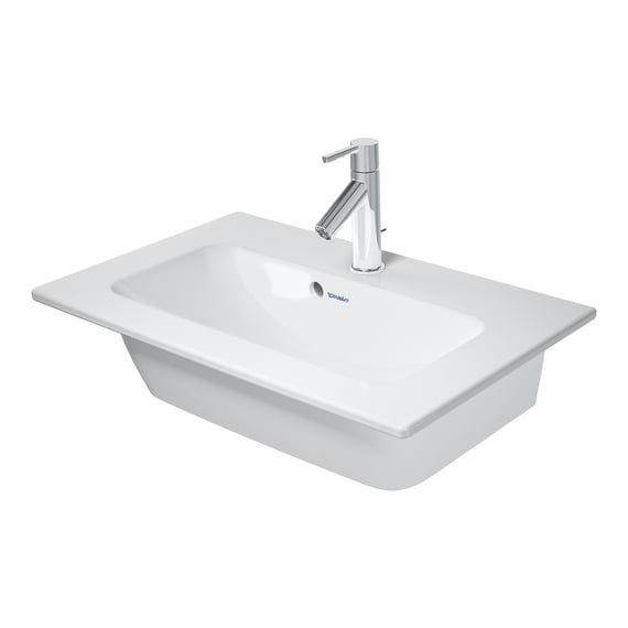 Meuble Sous Lavabo Schildmeyer - 50x63,5x32,5cm - Blanc - 2 Portes + Tiroir - Roulettes