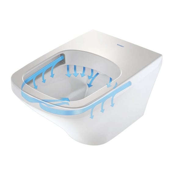 Pack Cuvette Suspendue DURAVIT DURASTYLE Rimless - Avec Abattant Frein De Chute - Blanc