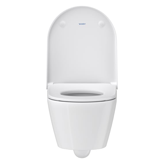 Duravit D-Neo Compact Pack complet cuvette suspendue et bâti-support neeos,  Plaque de déclenchement avec dispositif d'actionnement carré blanc -  45870900A1+16603WH#SET