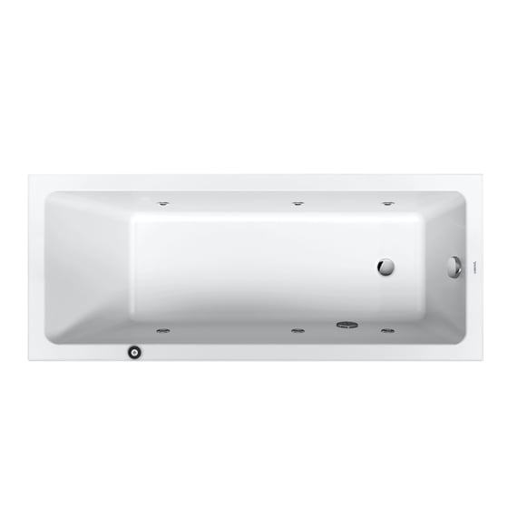Bonde De Baignoire Avec Trop-plein Et Câble Bowden - Longueur 570 Mm, Bouchon Grand, Blanc