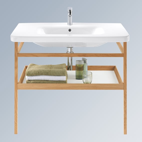 Scarabeo Teorema 2.0 Support de lavabo avec porte-serviettes, noir mat