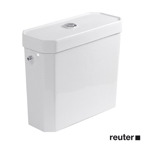 Duravit 1930 close-coupled cistern white, with left/right/centre connection, chrome