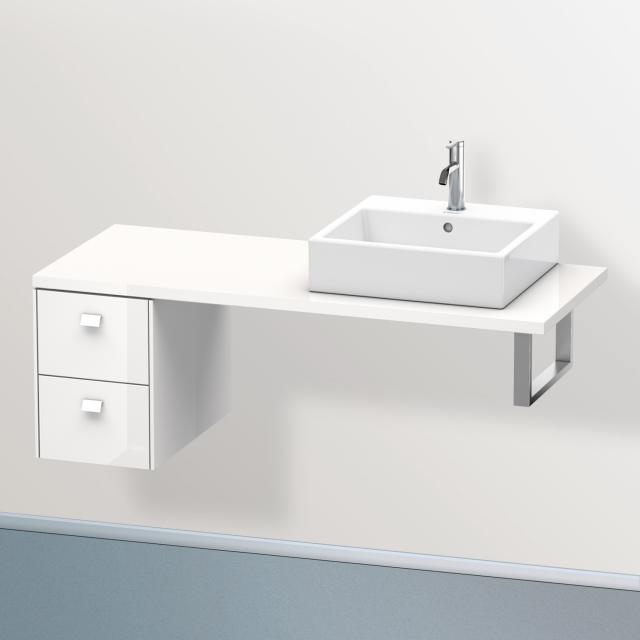 Duravit Brioso low cabinet for countertop with 2 pull-out compartments front white high gloss / corpus white high gloss, handle white high gloss
