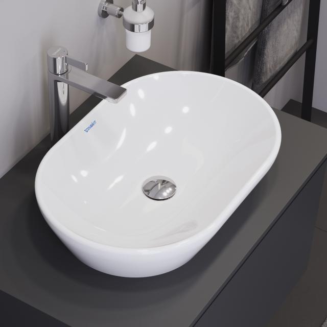Duravit D-Neo countertop washbasin white, with WonderGliss
