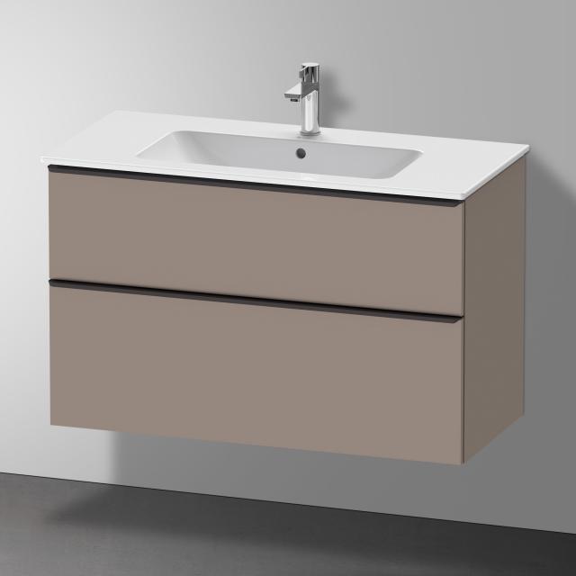 Duravit D-Neo vanity unit with 2 pull-out compartments matt basalt