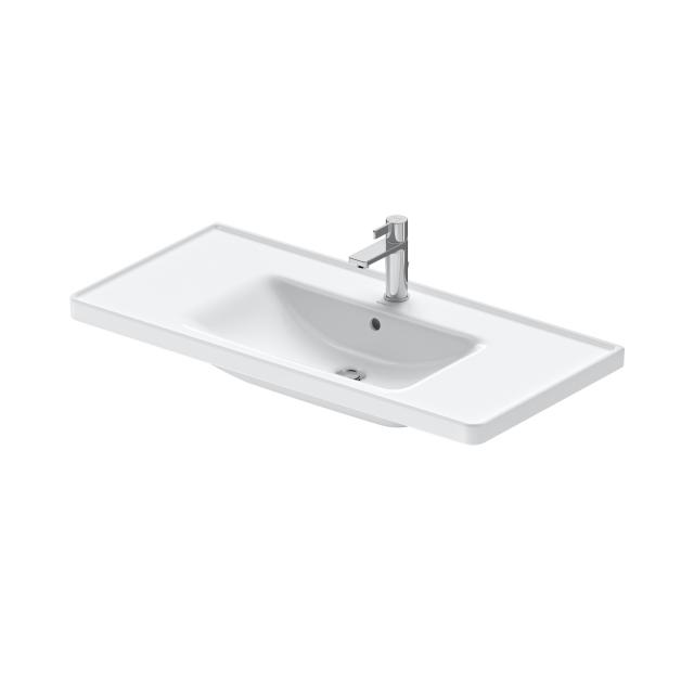 Duravit D-Neo vanity washbasin white, with WonderGliss, with 1 tap hole